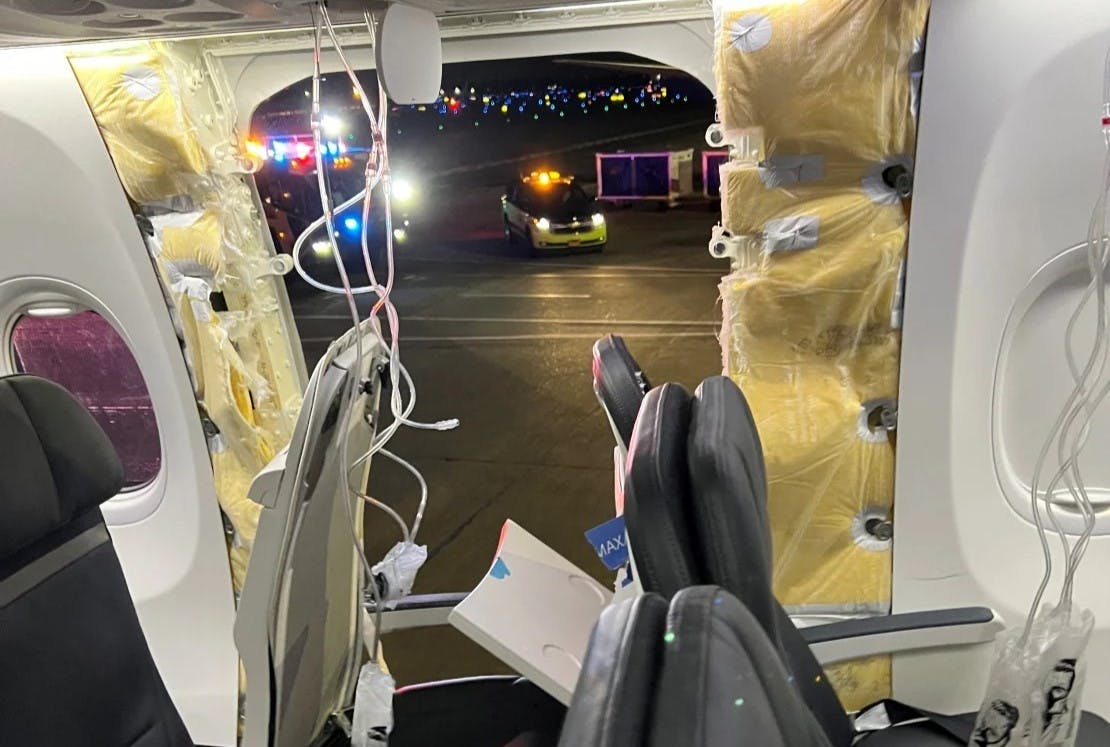 Alaska Airlines' Plane Door Comes Off Mid-Flight