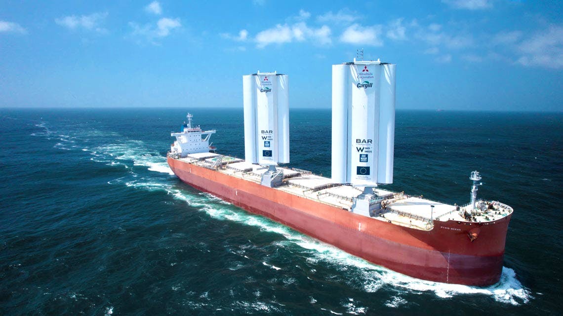 Cargo Ship Tries Out New Kind of Sail