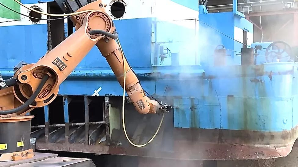 Robot Arm Being Used in Shipbreaking
