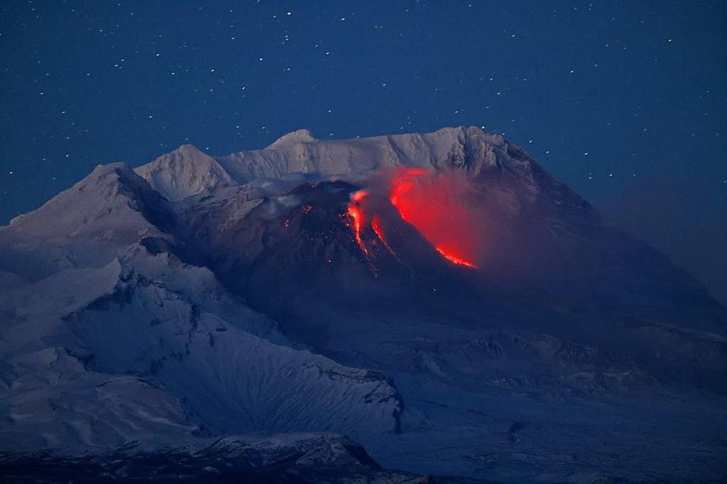 Volcano Erupts in Russia